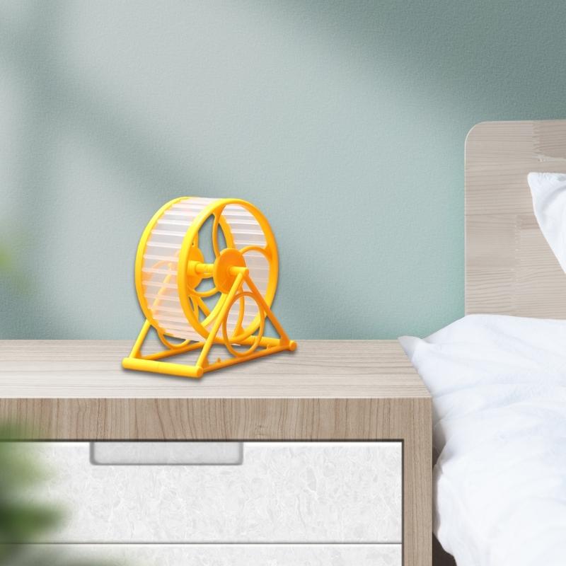 Rueda de Ejercicio para Hámster con Soporte Suministros para Jugar Juguete para Jaula Jerbos Hámster Correr Trotar Juguete