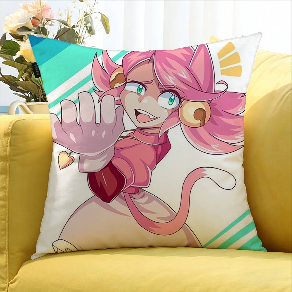 mew mew PINK Deltarune   Various Sizes Square Pillow Case For Car Home Bedchamber Decor