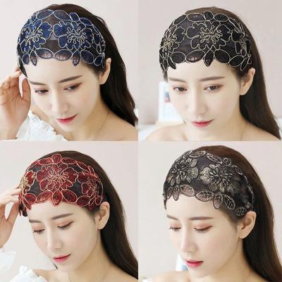 Hairband Women's Wide-Brimmed Lace Hairband Headband Hair Clip For Adults With Teeth Anti-Slip Headdress