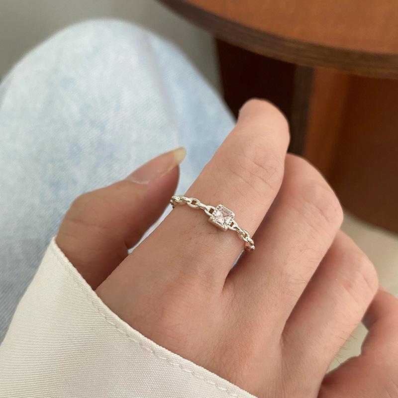 copper plated Ring for Women Girl Gift Flower Bow Love Combination Ins Niche Jewellery Dropship High Quality Durable Material