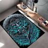 "Dark Monster Design Carpet with Blue Neon Claws and Intricate Patterns" Suitable for use as an anti-slip for living room bedroom sofas
