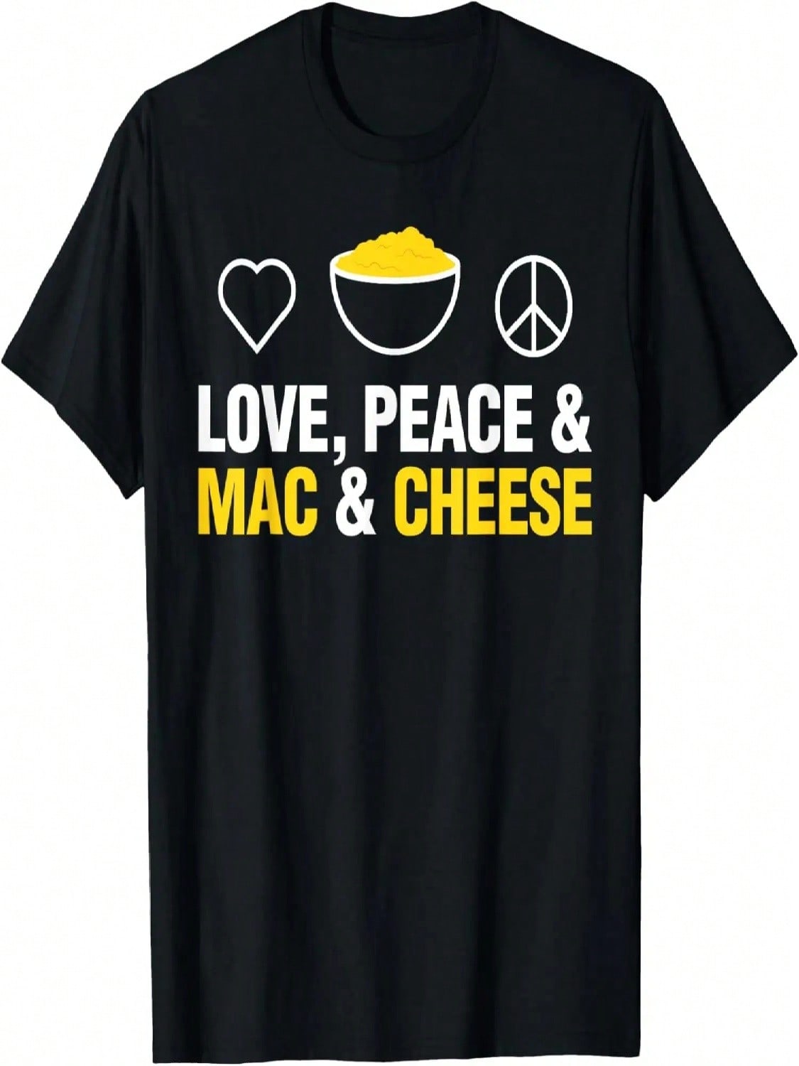 Love, Peace And And Cheese N Cheese Funny T-Shirt S