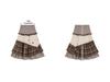 Vintage Forest-Inspired Plaid A-Line Skirt with Artistic Irregular Layers for Women - Autumn/Winter