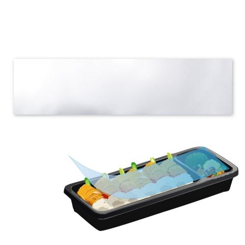 Slim, silver-colored, anti-fog, antibacterial food-grade sheet for lunch boxes (40x160mm), 25 microns, OPP sheet, 50 sheets, SIAA certified, Food Sani