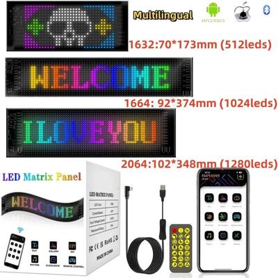 Flexibele LED-scherm APP Bluetooth-auto-advertentiescherm Auto-achterruit zacht scherm Volledig kleuren scrollend scherm