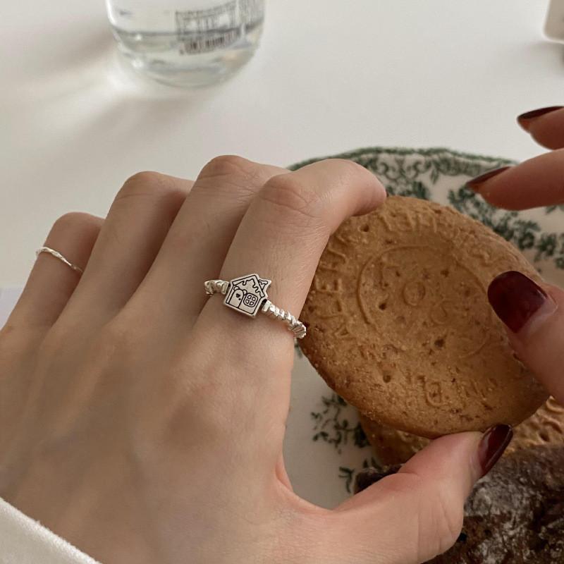 

Bear Cartoon Cute Geometric Ring For Women Fashionable And Versatile Accessory For 2023 Spring J3359