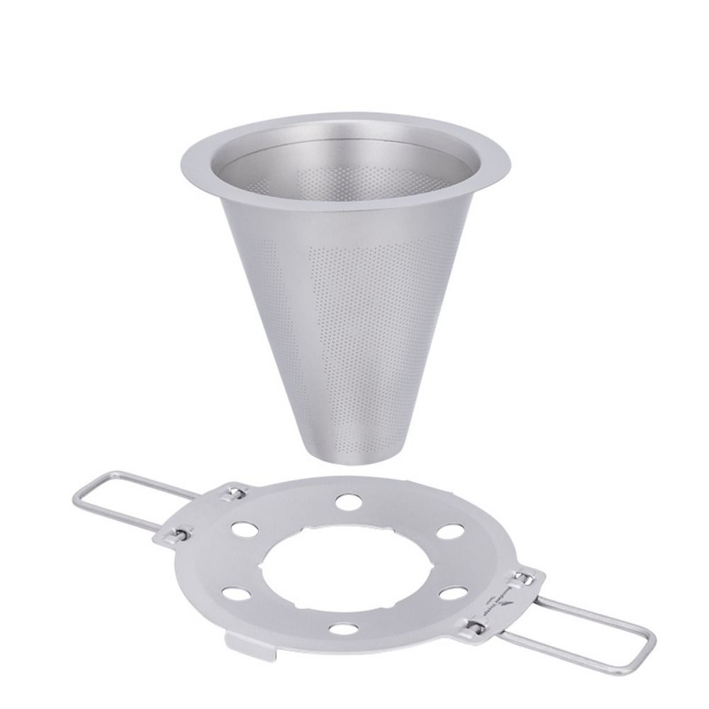 Portable Tea Strainer Lightweight Coffee Dripper Holder New Titanium Coffee Filter Bracket Set
