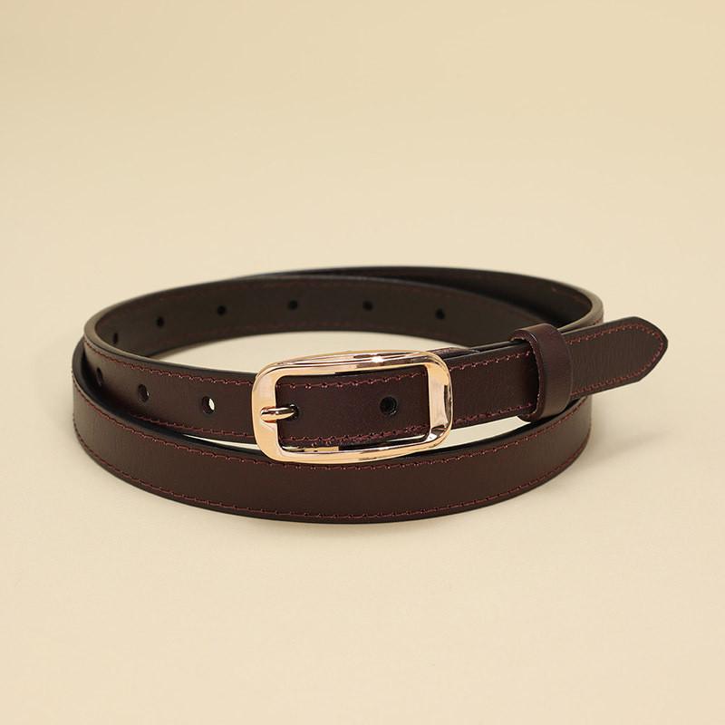 Leather Cowhide Elegant Ladies Fashion Belt With Alloy Pin Closure For Work