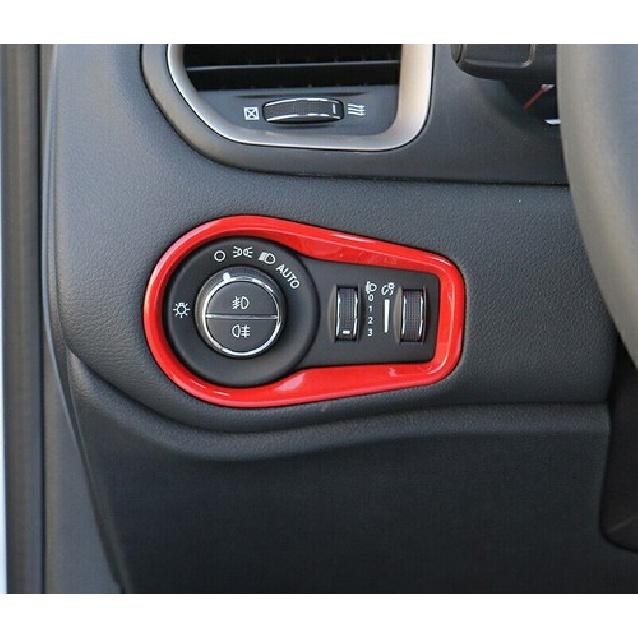 For Jeep Renegade 15-2023 Glossy Red Driver's Side Dash Control Cover Trim 1pc