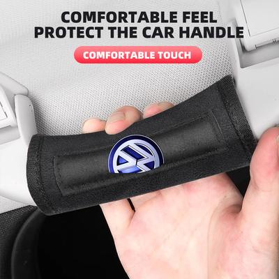 1/2PCS Car Interior Roof Handle Plush Protective Cover For VW Volkswagen Golf Polo Passat Touran Jetta Auto Interior Accessories