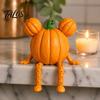 Handmade Vivid Character Statues 3D Printed Halloween Decoration, Cute Ghost Pumpkin Figurine with Holiday Party Atmosphere Ornaments Movable