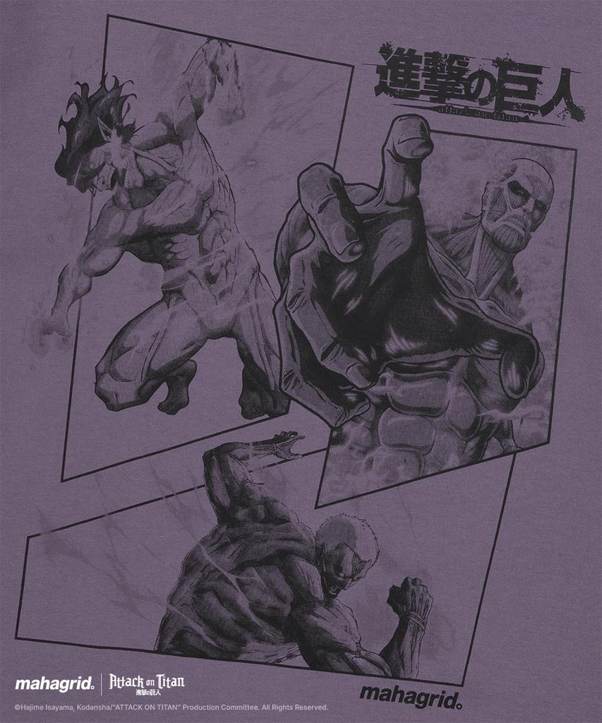 MAHAGRID [Attack On Titan] Aot Poster Tee Purple(Mg2Gmmt503T)