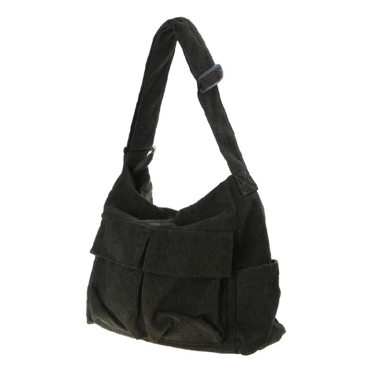 Spacious Corduroy Travel Shoulder Bag Messenger for Easy Carrying of Belongings