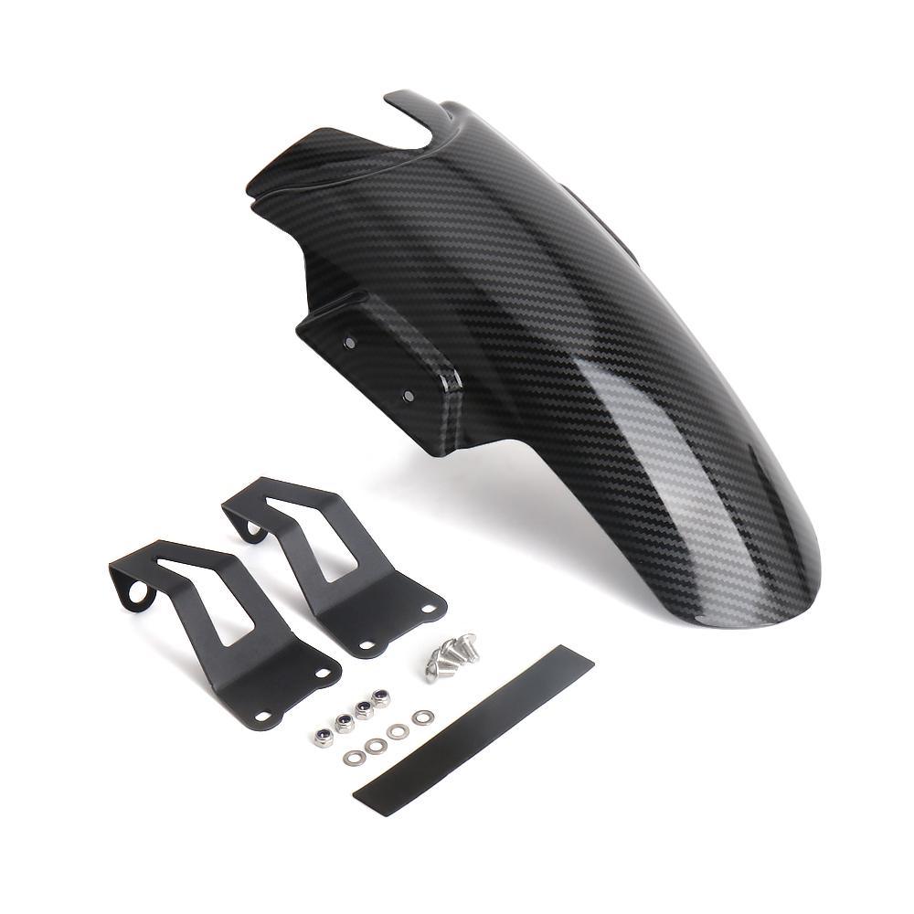 Motorcycle Accessories Front Fender Plastic Black Forging Pattern Carbon Fiber For Moto Guzzi V100 Mandello V100 MANDELLO 2022-