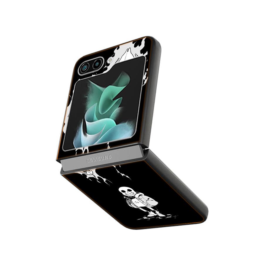 Game Undertale Phone Case For Samsung Z Flip 7 6 5G Galaxy Z Flip4 Z Flip5 Z Flip3 Coque Black Hard PC Shell Protective Cover