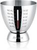 Jigger Mesureur à Cocktail pour Bartending avec Graduations de 1 oz à 6 oz Robuste Acier Inoxydable 18/8 Mesure Multi-Unités Coupeur à Shot
