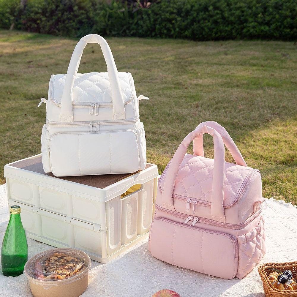 Upgraded New Large Capacity Lunch Bag Waterproof Insulated Puffer Tote Leakproof Reusable Lunch Box Office