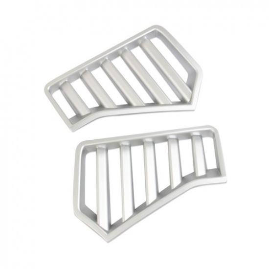 Silvery Front Bumper Side Headlight Grille Air Vent Trim Cover for Toyota Tacoma