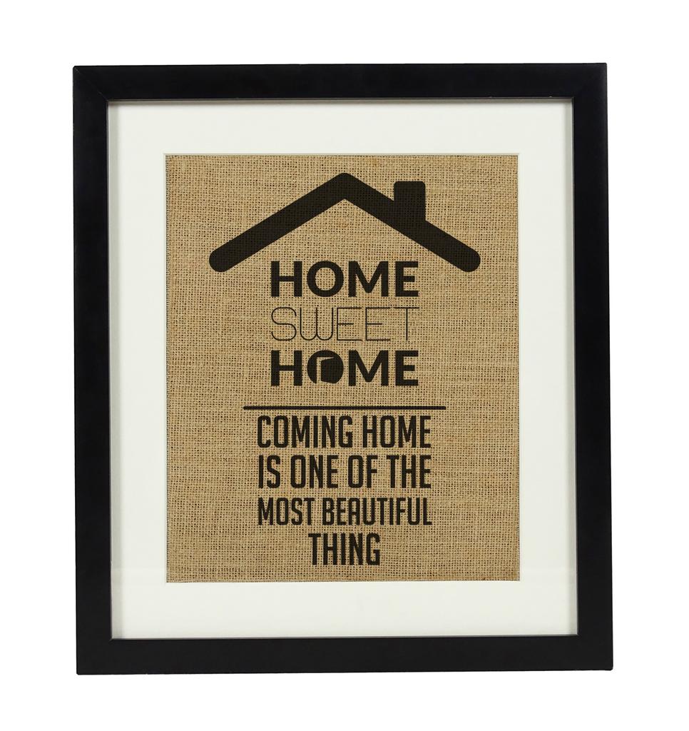 Darling Souvenir Home Sweet Home Quotes Wall Decor Burlap Print Housewarming Gift-Burlap Print Only