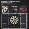 Electronic Dartboard with Automatic Scoring. 12 Darts and 6 Displays. 51x6.5x57cm. Black