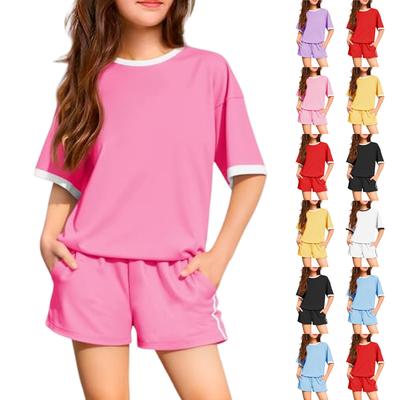 Patriotisches Kinder-Outfit - Kurzarm & Shorts 2-teiliges Set für Mädchen