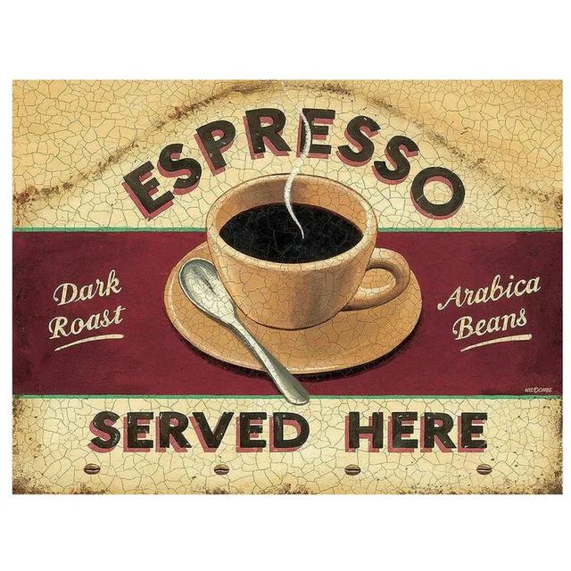Vintage Drink Coffee Metal Tin Sign  Wall Decoration Plaque for Man Cave Home Cafe Garden Club Bar  Retro Iron Art Poster
