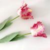 Real Touch Elegant Vase DIY Photography Props Silk Flower Table Decoration Artificial Parrot Tulip Wedding Bouquet Fake Flower