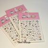 Quirky Bear Nail Art Stickers - Korean Style Mirror Phone Decor