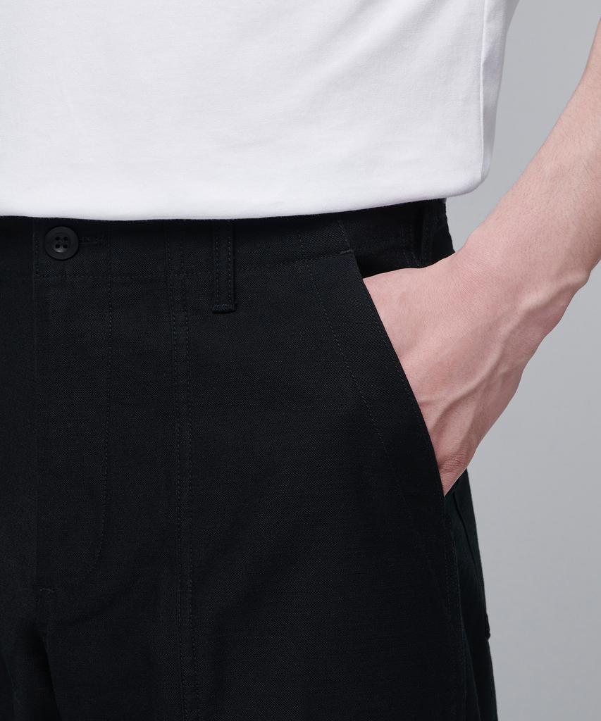 MUSINSA STANDARD Wide Replica Fatigue Pants [Black]