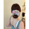 Koreanische Mode Großer bedruckter Scrunchie Damen Mädchen Elastisches Haar Gummiband Accessoires Haargummi Haarreif Seil Kopfschmuck