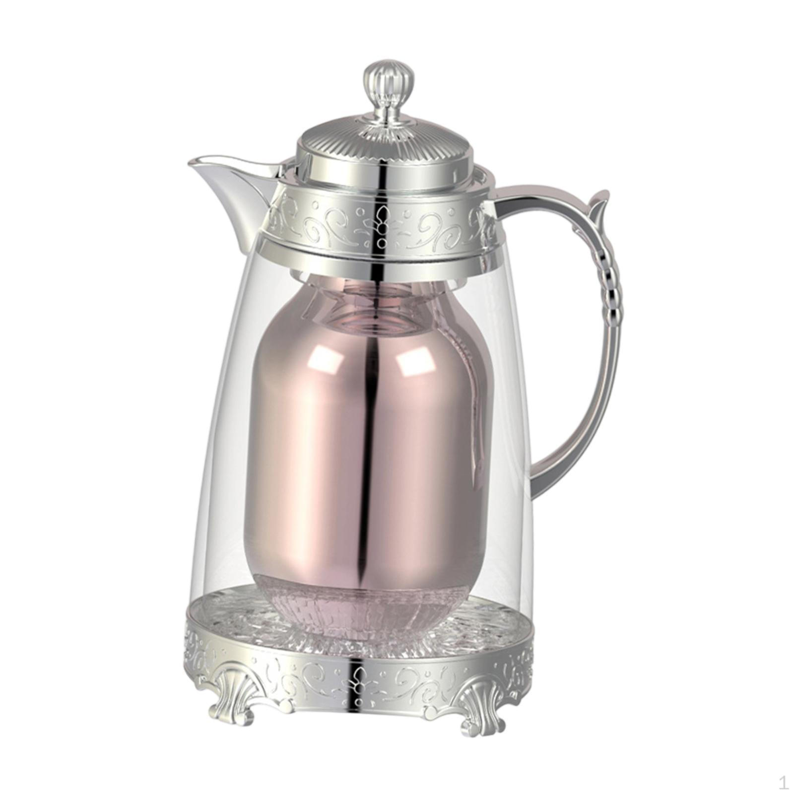 

Изолированный термографин для кофе арабский 1 л домашний декор урна подарок на новоселье с носиком, Silvery