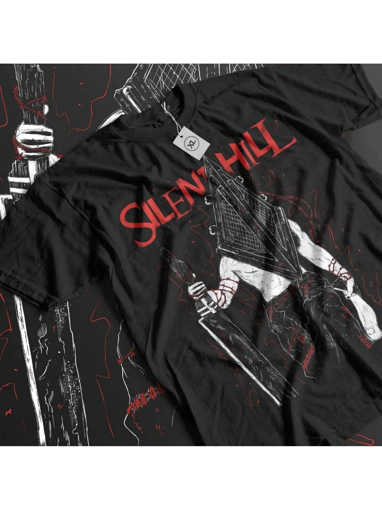 Pyramid Head T-Shirt Triangle Head Silence Hill V2 Premium Gift Unisex Shirt S разноцветный
