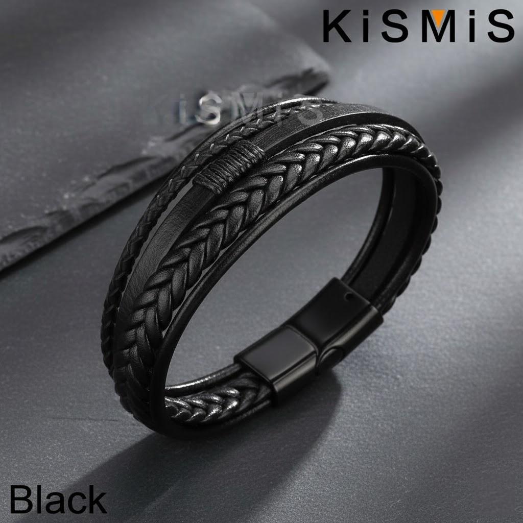 Мужской многослойный плетеный кожаный браслет Подарок на день рождения Аксессуары для украшений Модный браслет для мужчин