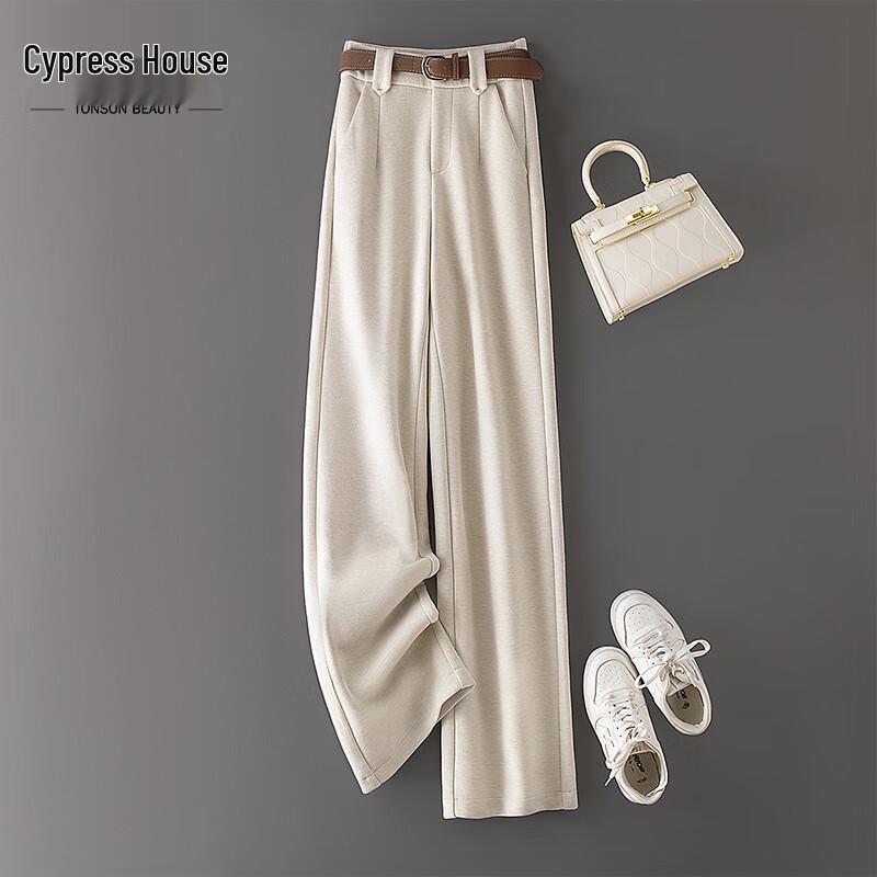 Sibaishe Women's High-Waist Loose Straight-Leg Casual Pants