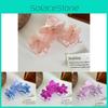 Elegant Floral Design Large Acetate Hair Claw Clip With Sparkling Rhinestones