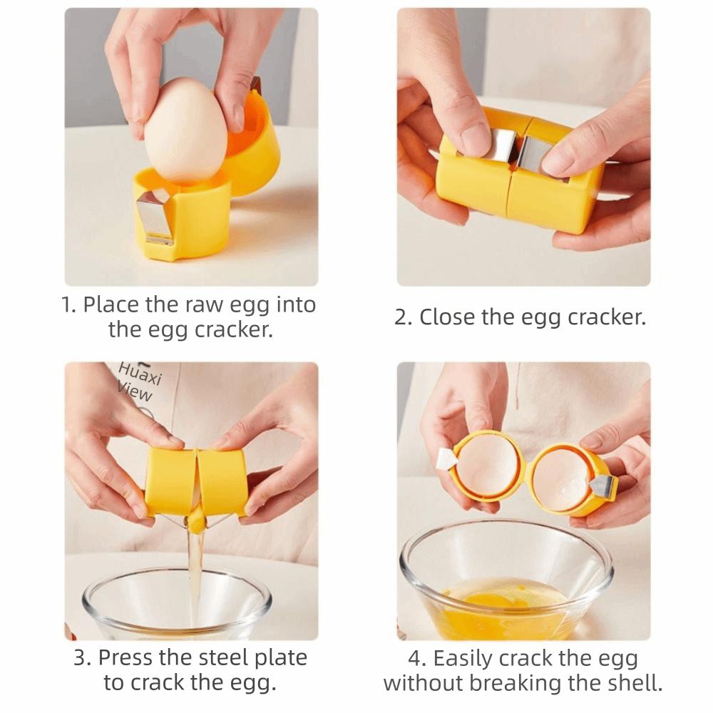 3pcs Effortless Egg Shell Separator Cylindrical Egg Breaker Household Egg Crackers  Baking