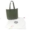 Alexander McQueen ToteBag EDGE Medium Logoprint HnadBag khaki Calfleather 762342 Used