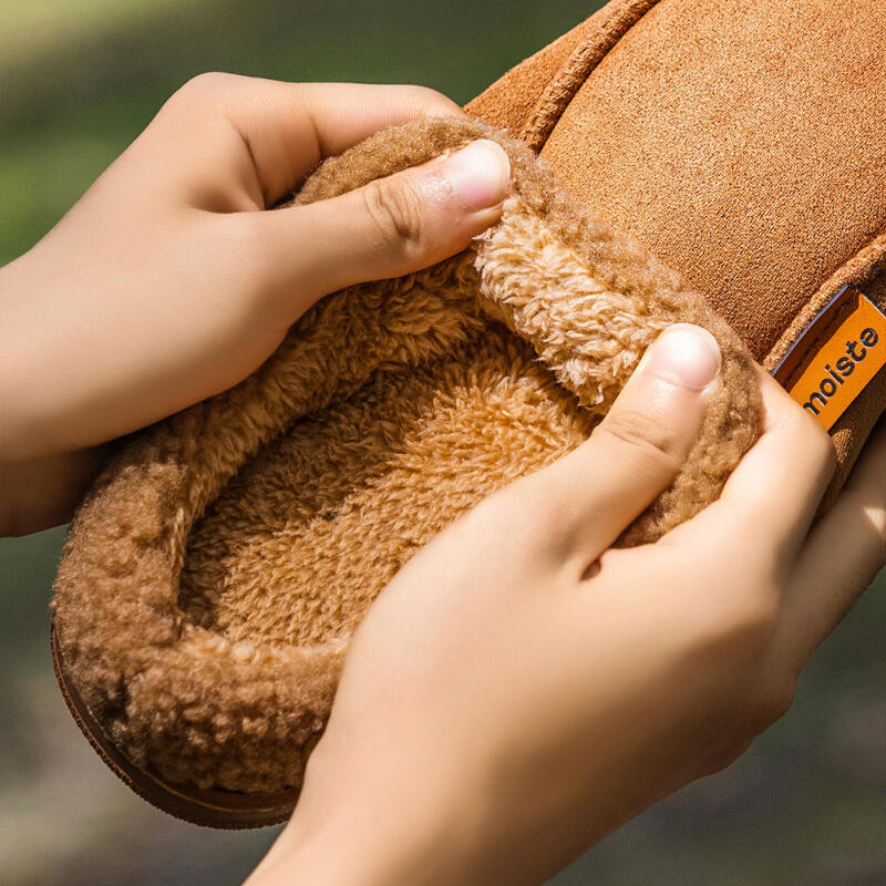 Men's Winter Plush Outdoor House Slippers - Fleece Lining, Memory Foam and Tpr Anti-Slip Sole, Windproof, Warm and Comfortable