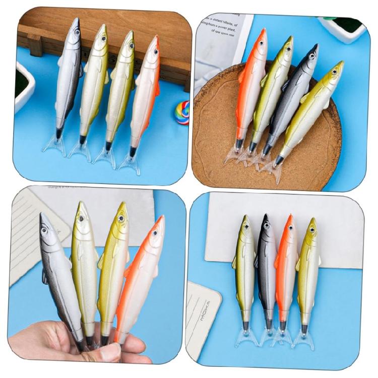 6Pcs Fish Shape Ballpoint Pen 0.5mm Tip Sea Creature Ballpoint Pen Christmas Party Supply for Adult Writing Journaling