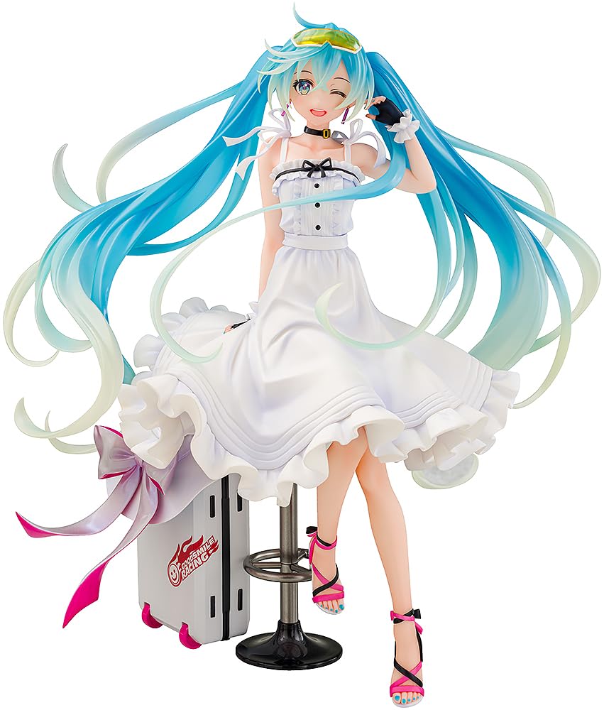 

Hatsune Miku GT Project Racing Miku 2021 Vacation Style Scale Plastic Painted Finished Figure Ver. 1/7 белый