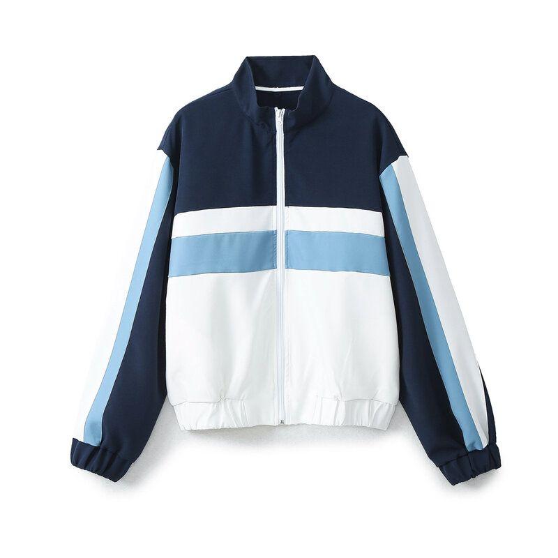 Fashion Style 2024 Spring New Women's Color Matching Suit Outwear High Waist Jogger Pants 7484122 401