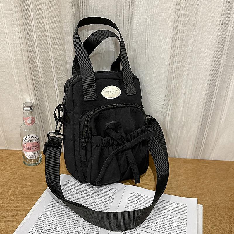 Casual Messenger Bag New Versatile Fresh Mobile Phone Bag College Style Student Class Shoulder Bag