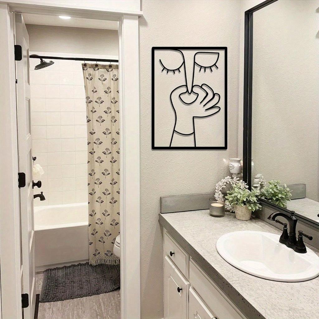 Creative 1Pc Humor Metal Wall Art Decor Unique Handmade Hanging Sign For Bathroom Bedroom Living Room