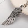 Retro Single Wing Stainless Steel Keychain Angel Feather Design Fashion Unique Pendant Practical Daily Bag Charm
