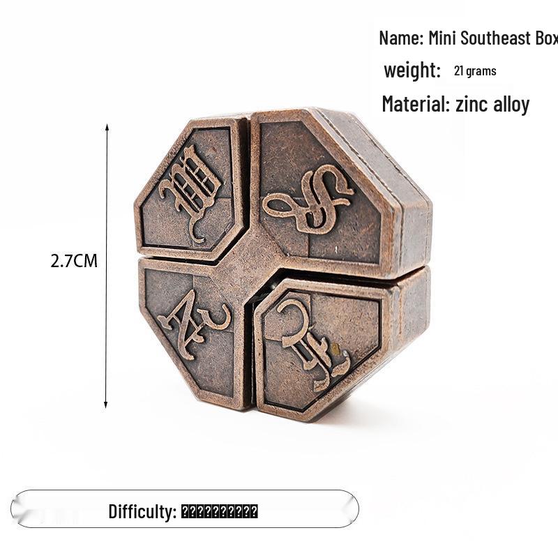 Zinc Alloy Kongming Puzzle Lock: Disentanglement Ring Educational Toy