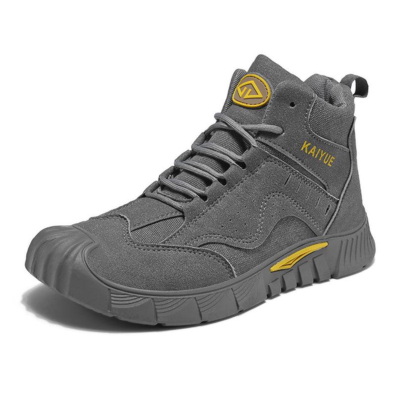 Autumn and Winter High-top Labor Insurance Men's Shoes Work Shoes Dirt-resistant Wear-resistant Lightweight Outdoor Men's Retro Tooling Mountaineering