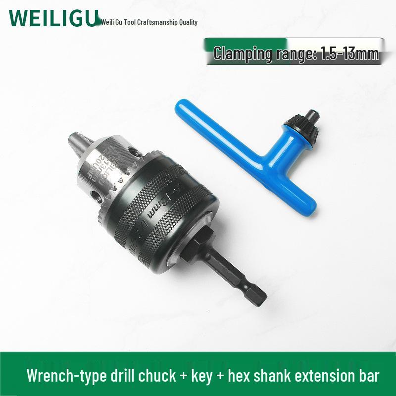 1/4-Inch Hex Shank Drill Chuck Adapter for Electric & Air Wrenches, 6.35mm Lithium Battery Converter