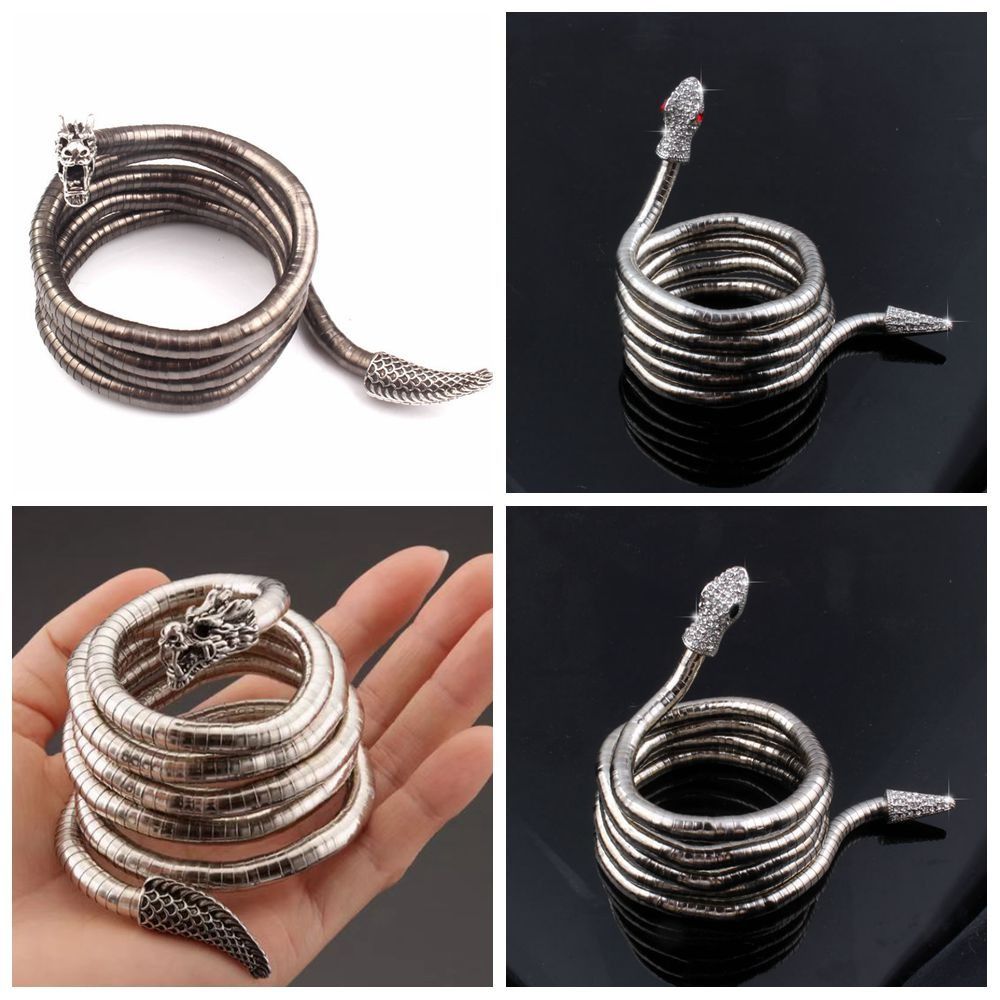 Alloy Bendable Snake Necklace Silver Color Dragon Necklace New Flexible Choker  Jewelry Accessories