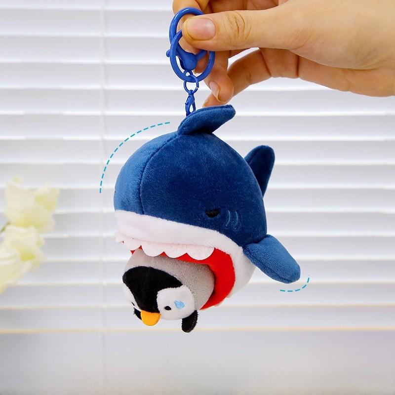 Cute Shark Keychain Plush Toy With Pull String For Kids And Collectors