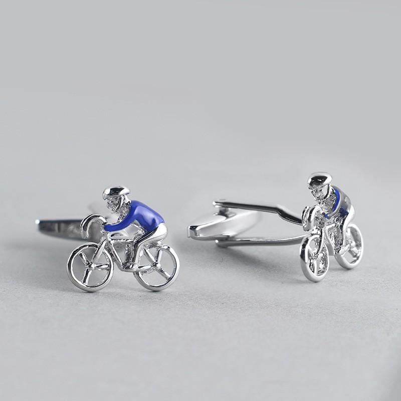 Bicycle Race Style Full Copper Metal Cufflinks Men's Shirt